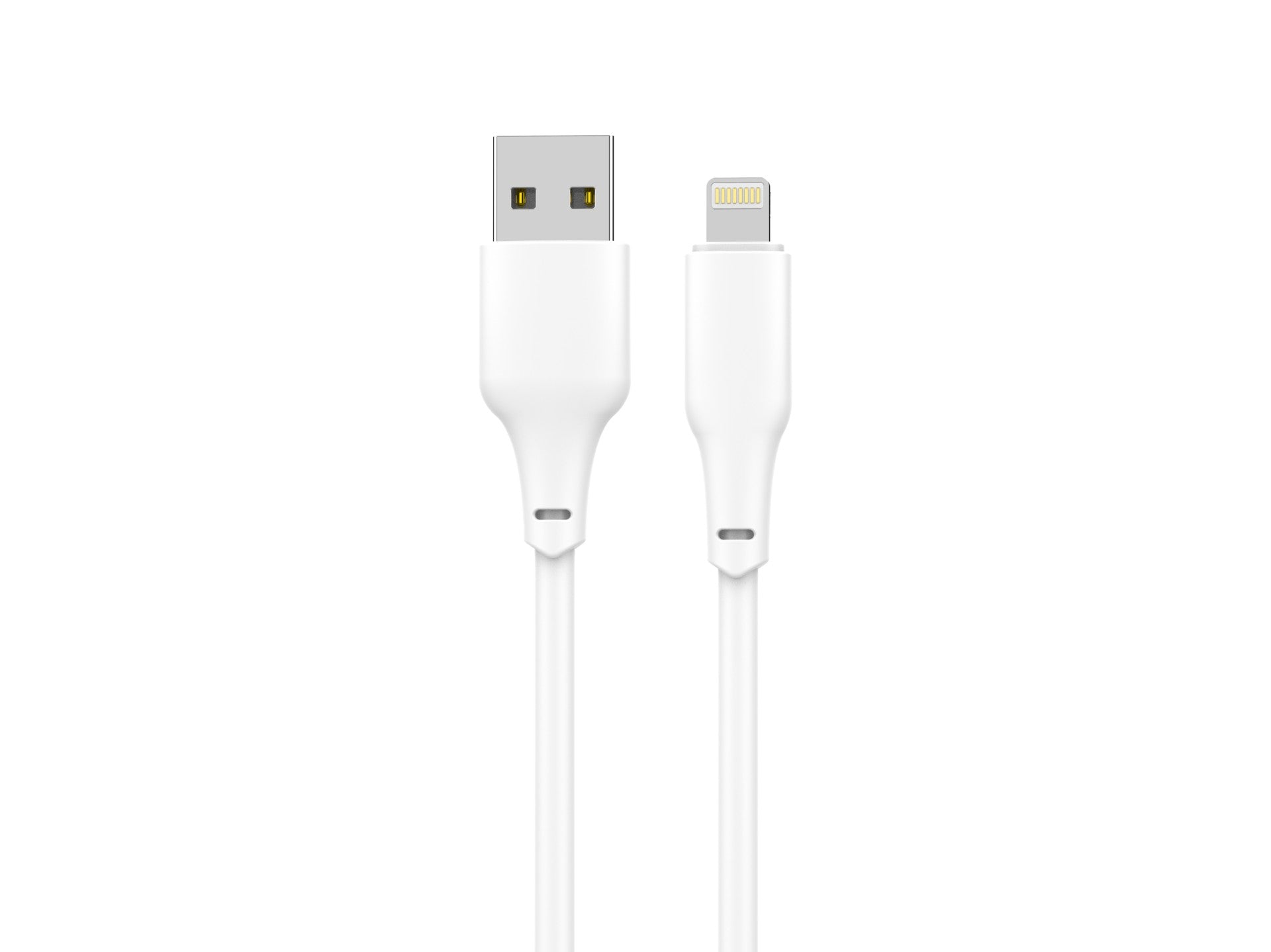 Techancy USB-Lightning Cable White 1m TB1776, Fast Charging 2.4a, Supports Data Transmission, PVC Material