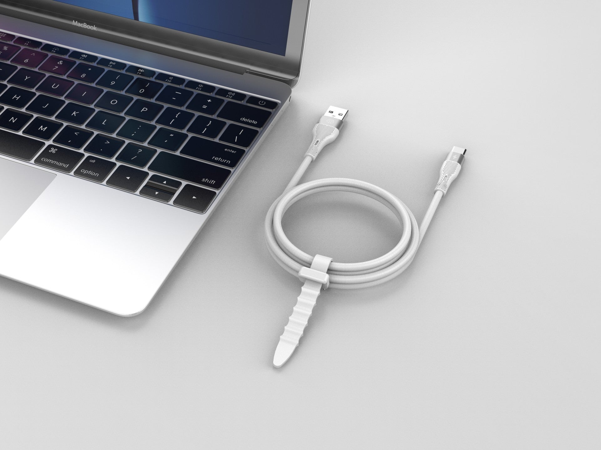 Techancy Cabo De Dados Usb Tipo C Branco TB1779, Carregamento Rápido De 3,1 A, Suporte Para Transferência De Dados De 480 Mbps