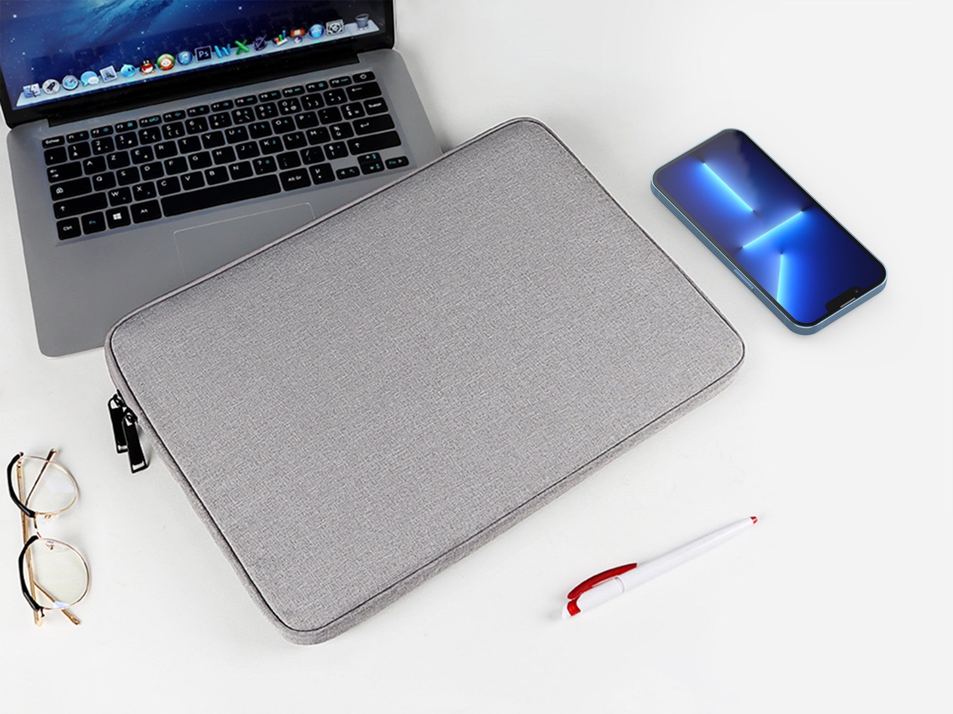 Funda Techancy TW2777 para portátil, gris, 11,6/12,5 pulgadas, funda para tableta