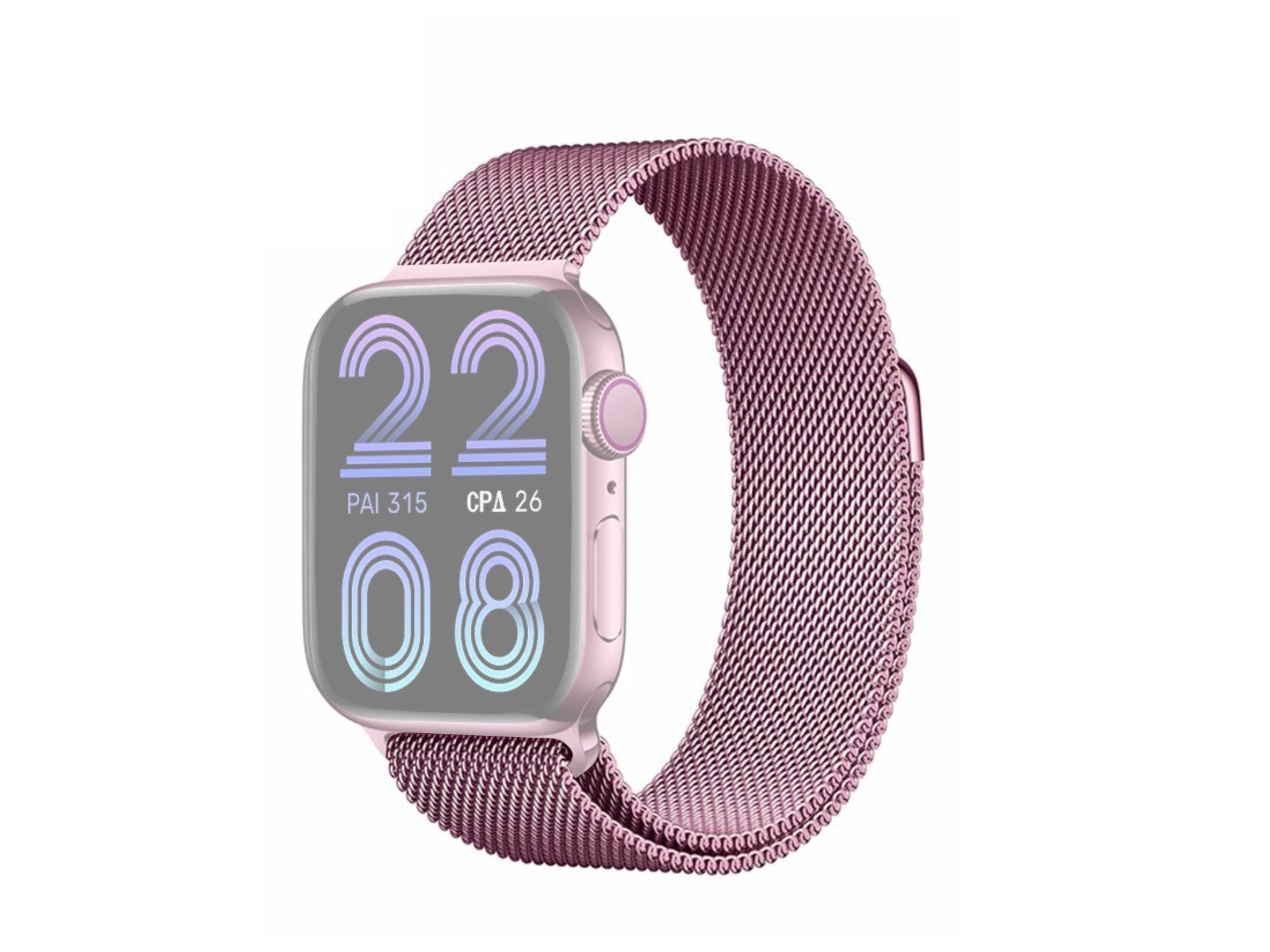 Correa magnética de metal rosa Techancy KC2123, correa de repuesto, compatible con Apple Watch Series: 38 mm/40 mm/41 mm.